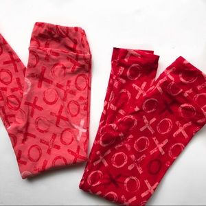 *bundle* LuLaRoe Kids S/M Valentines leggings